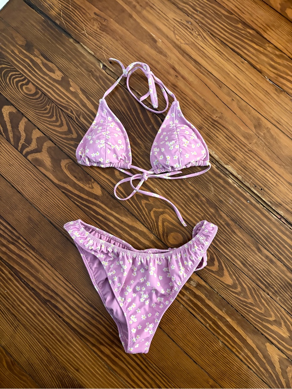 L.A. Hearts (Pacsun) Women’s Purple Floral Two-Piece Swim Set